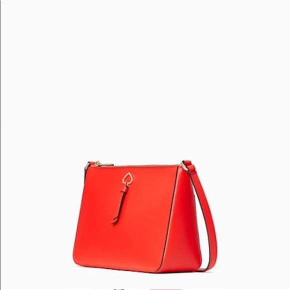 37. Kate Spade Medium Top Zip Crossbody in Stoplight - Picture 2 of 11